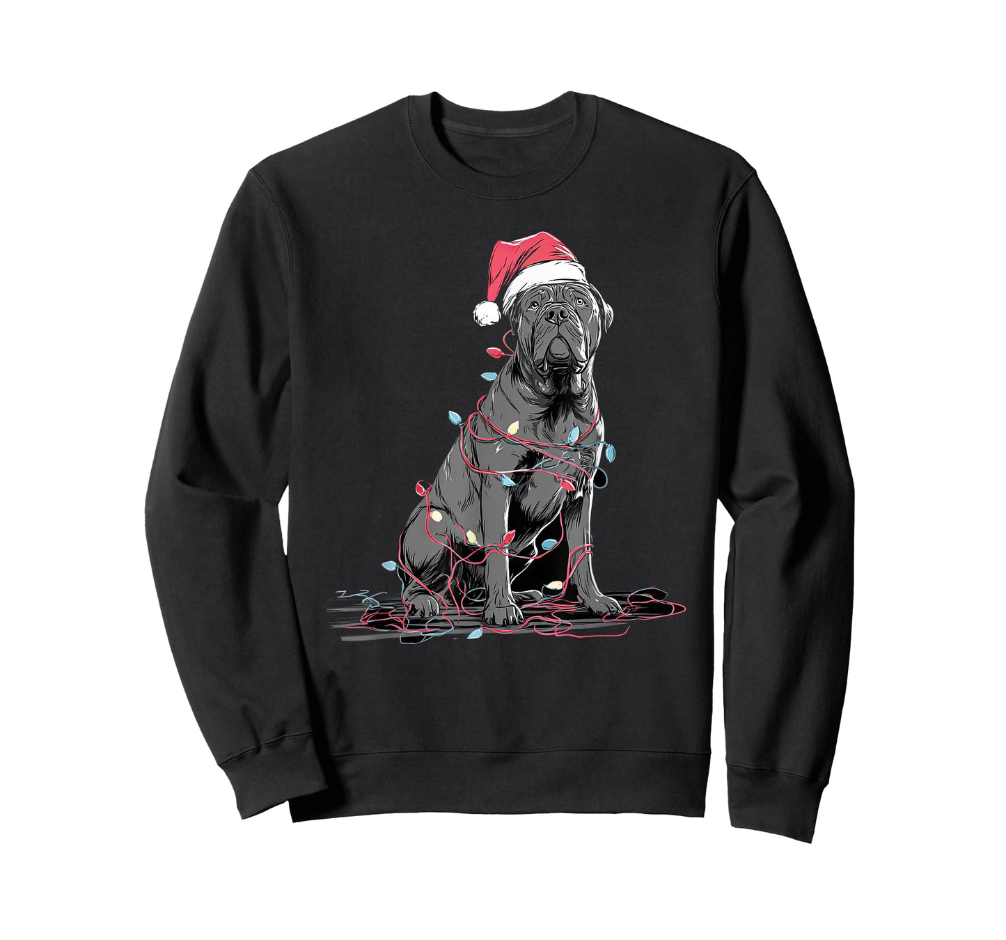 Funny Cane Corso Christmas Graphics Dog Lights Lover T-Shirt