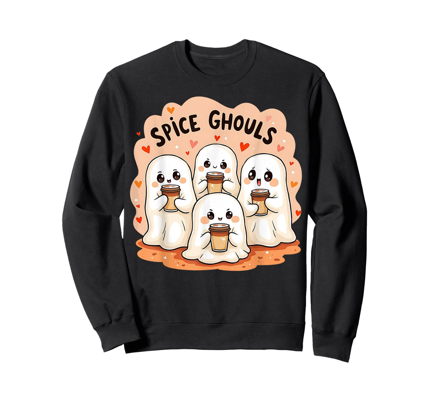 Spice Ghouls Funny Halloween Ghost Pumpkin Women Graphic T-Shirt
