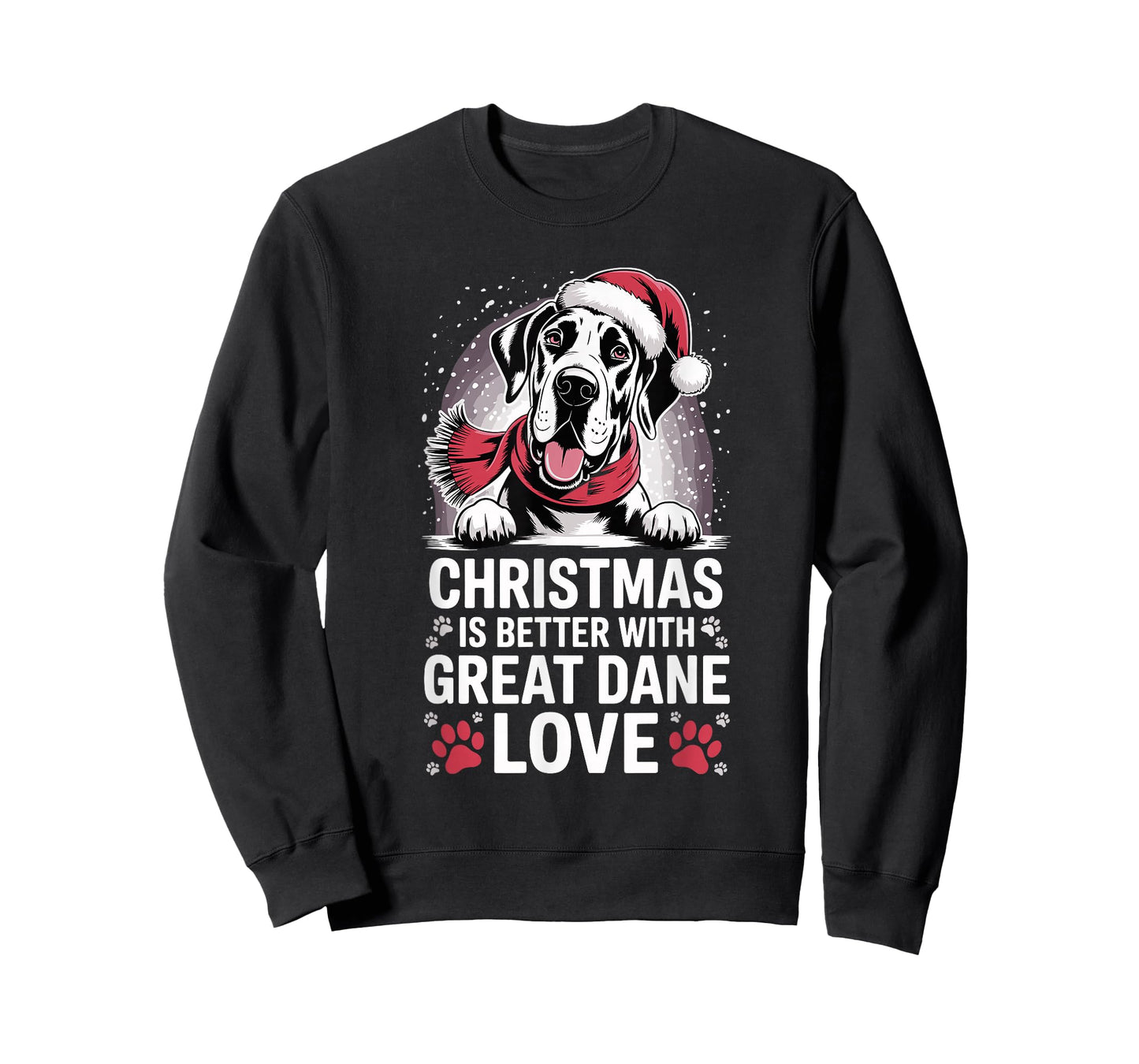 Cute Xmas Puppy Christmas is Better with Great Dane Love T-Shirt