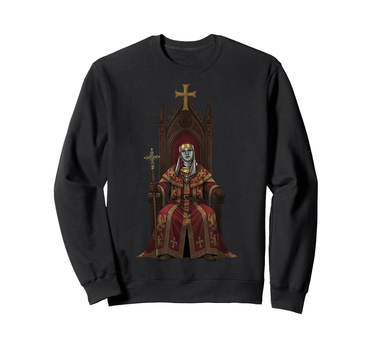 King Baldwin IV Floral Mask Medieval Art Crusader T-Shirt