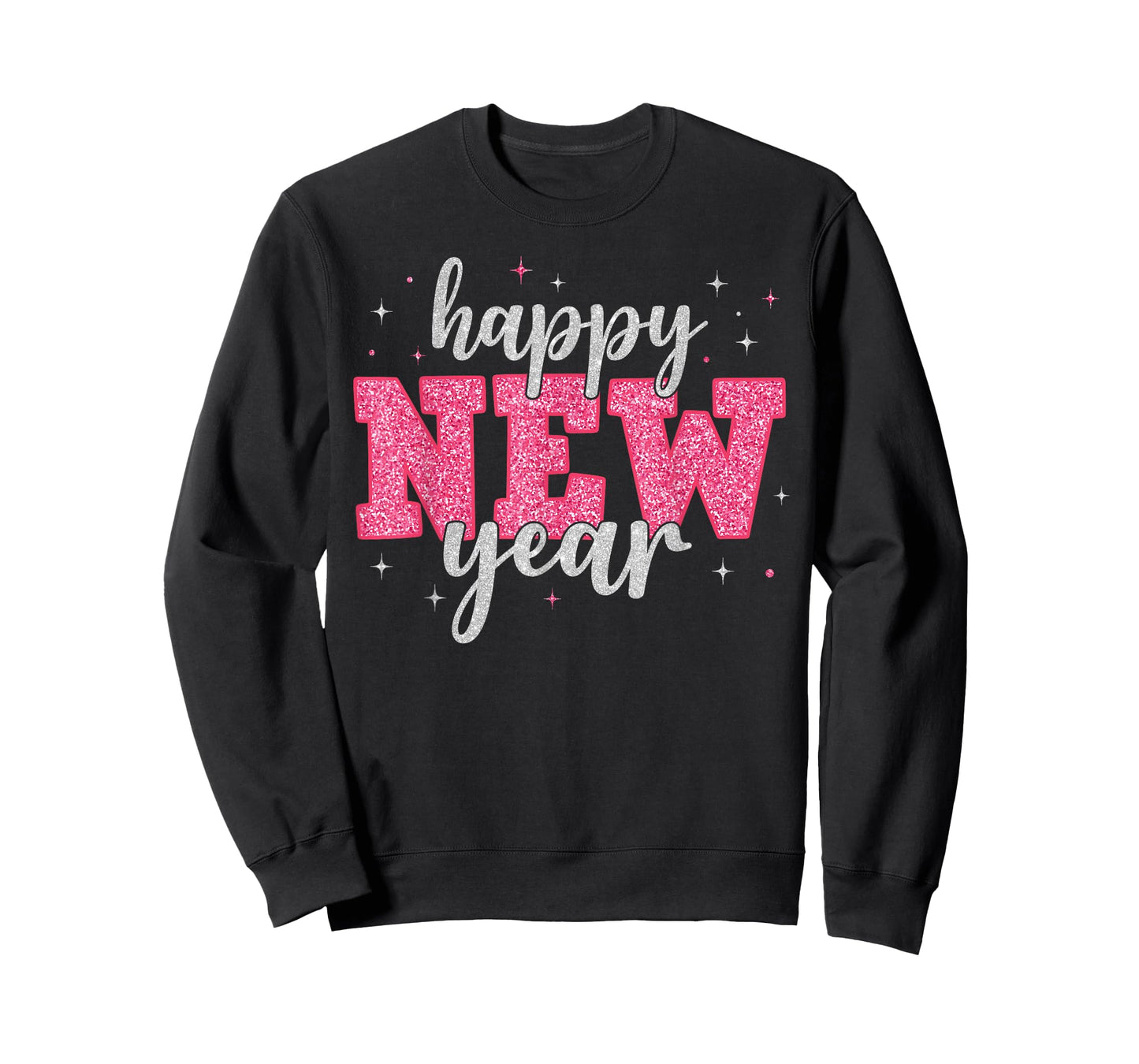 Retro Pink Happy New Year New Year's Eve 2026 Girl Women T-Shirt