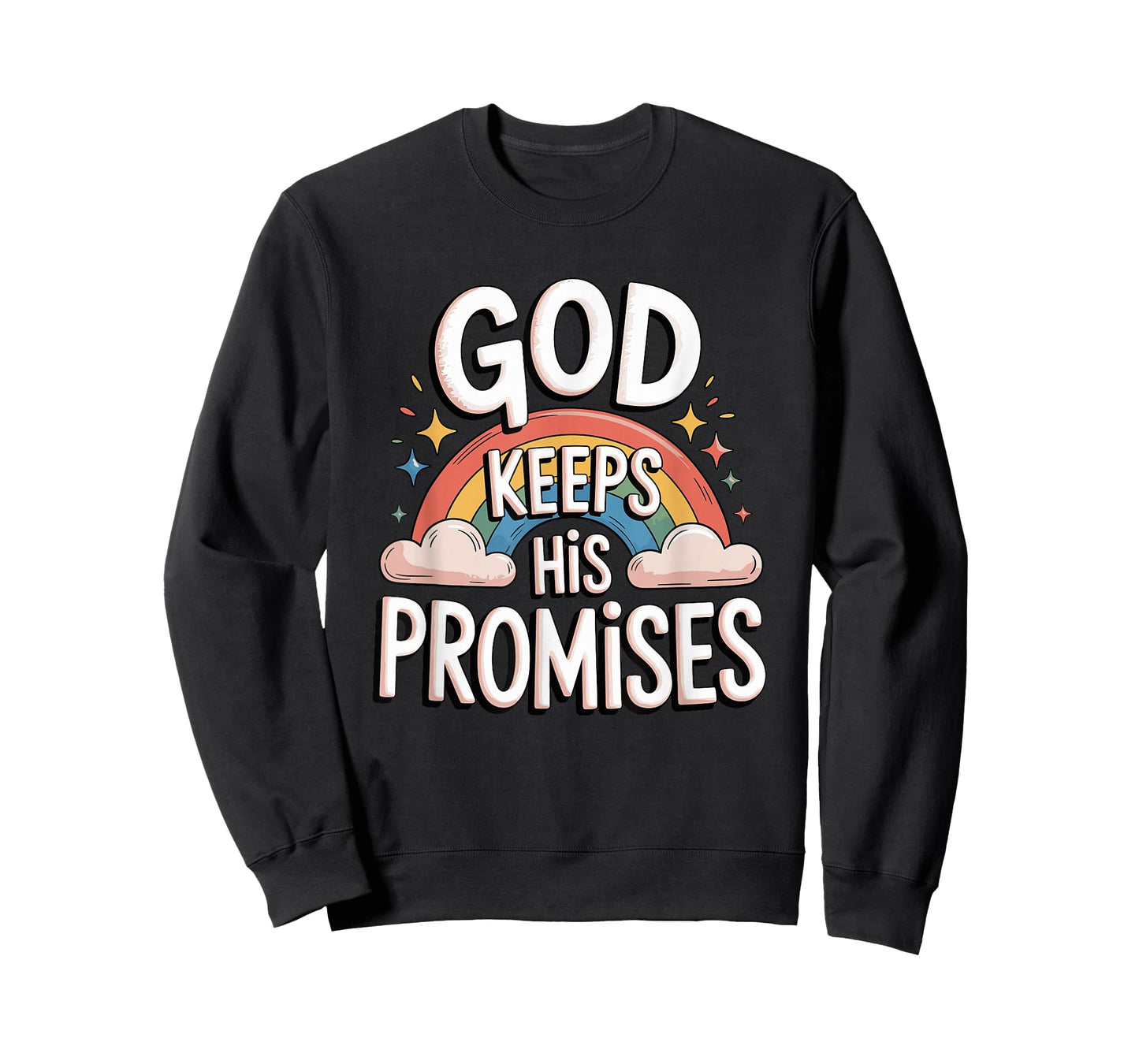 Christian God Keeps His Promises Rainbow Clouds T-Shirt