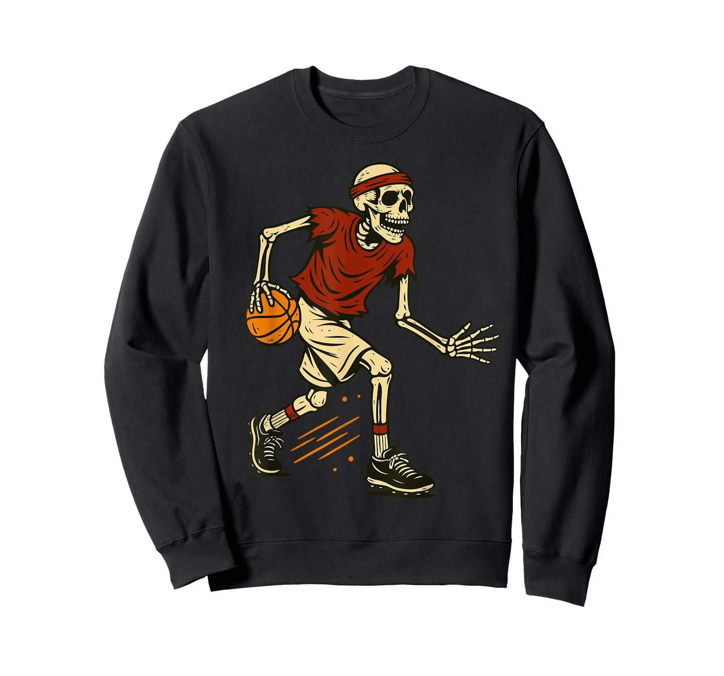 Funny Skeleton Halloween Basketball Boys Men Kids Toddler T-Shirt