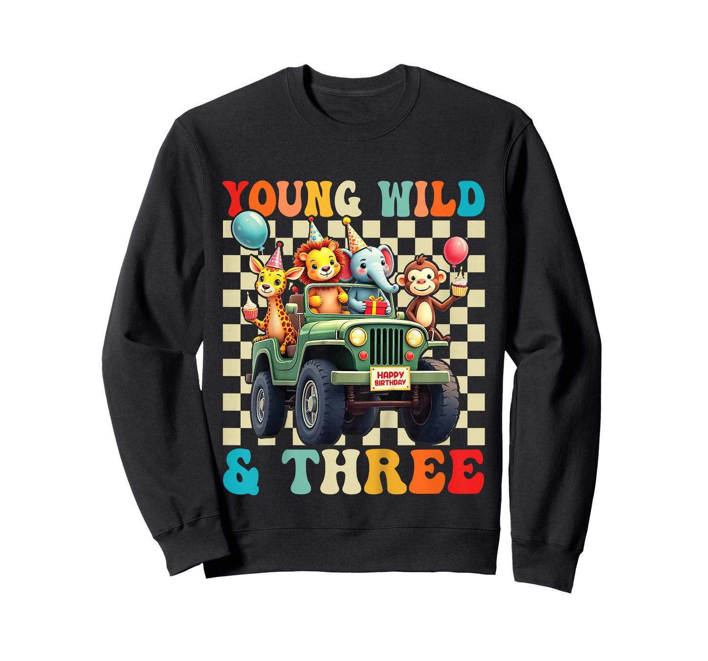 3rd Birthday Toddler Young Wild Three 3 Year Old Safari Zoo T-Shirt