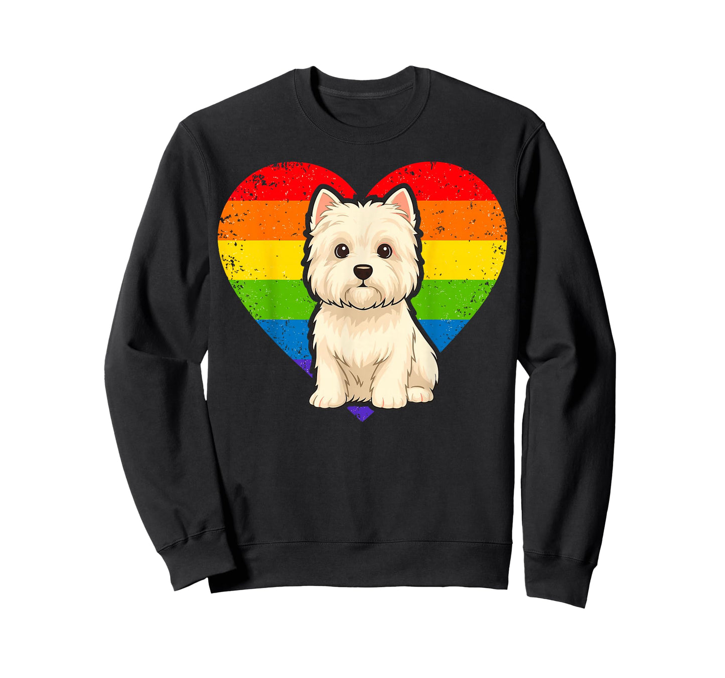 West Highland White Terrier Rainbow Heart T-Shirt