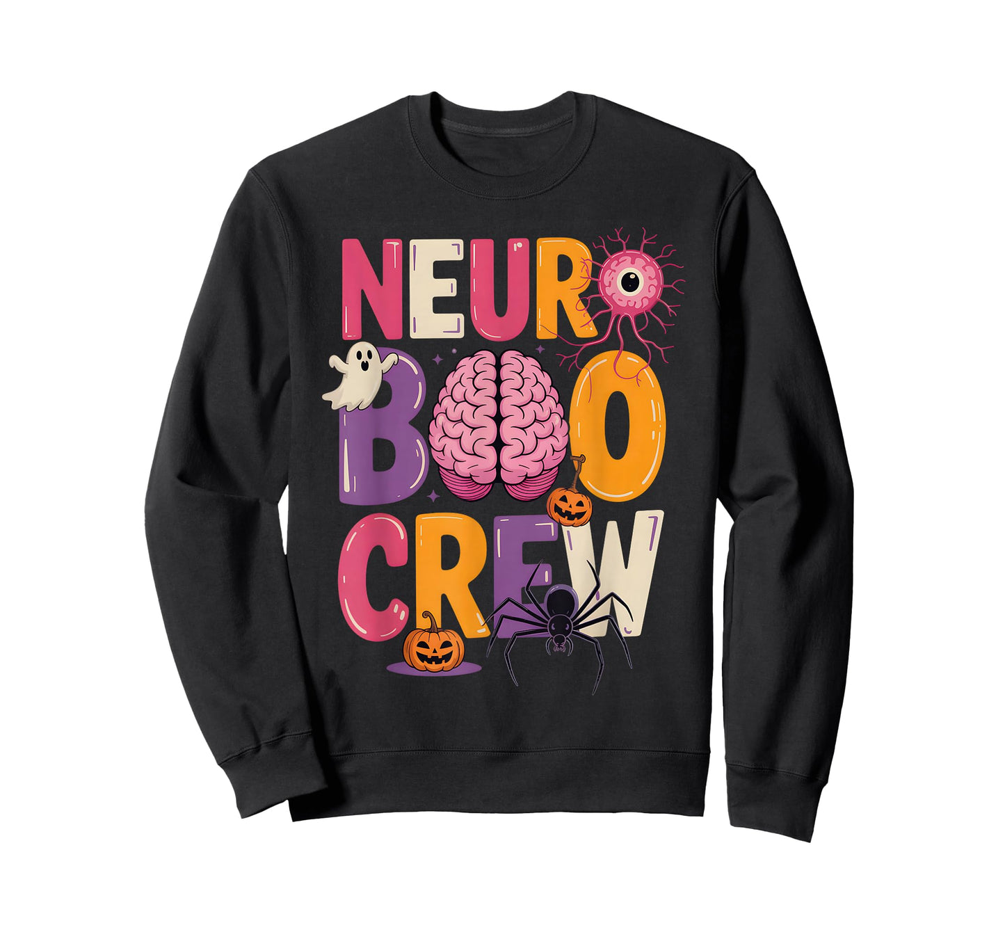 Neuro Boo Crew Halloween Anatomical Brain Anatomy Neurology T-Shirt