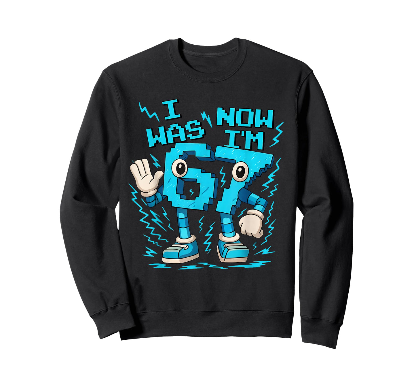 I was 6 Now I'm 7 Six Seven 7 Years Old Birthday Brainrot T-Shirt