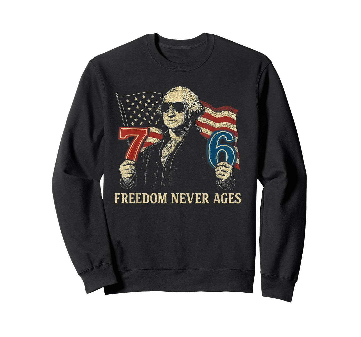 6-7 7-6 George Washington Freedom Design for Teachers T-Shirt