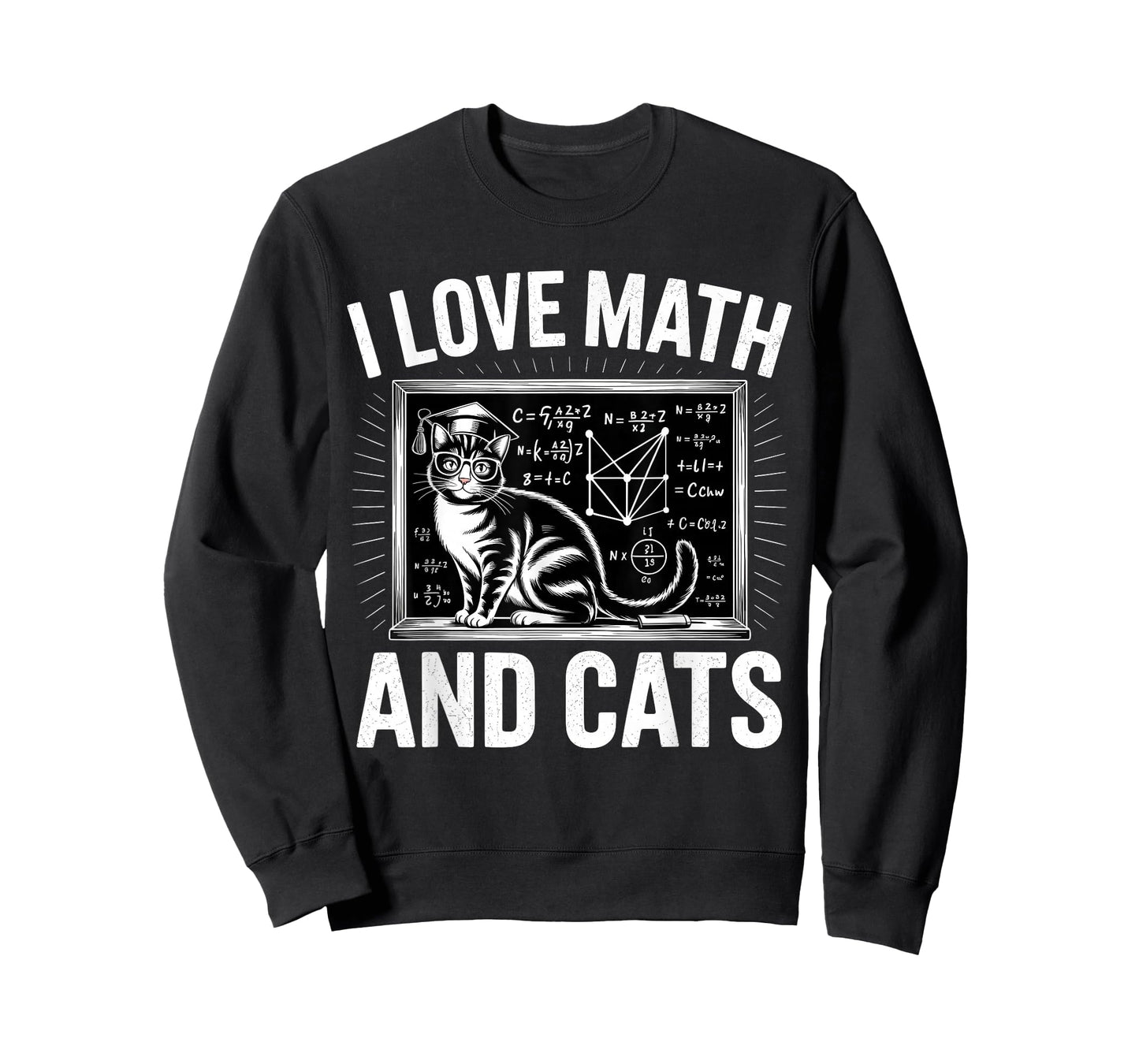 Math Cat Lover Funny Math Teacher I Love Math and Cats T-Shirt