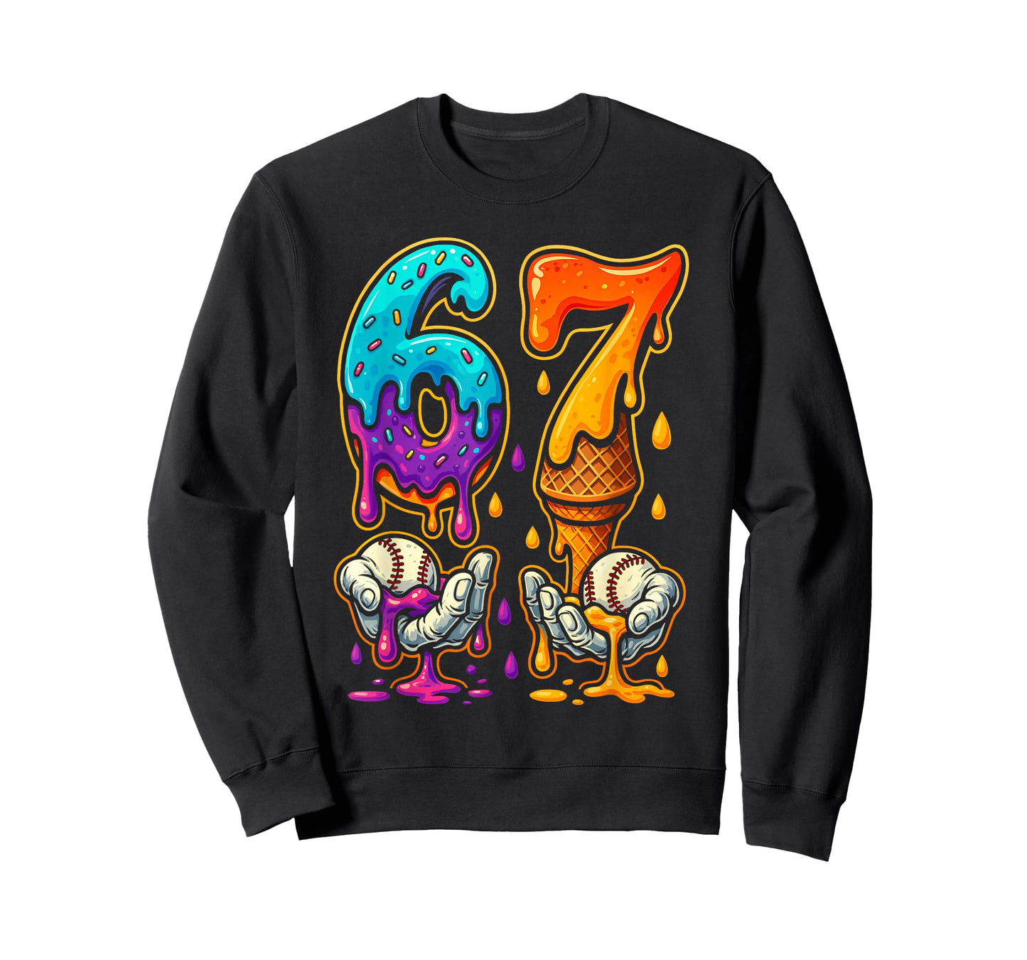 6 7 Six Seven Baseball Drip Gen Z Alpha Meme Slang Boys Kids T-Shirt