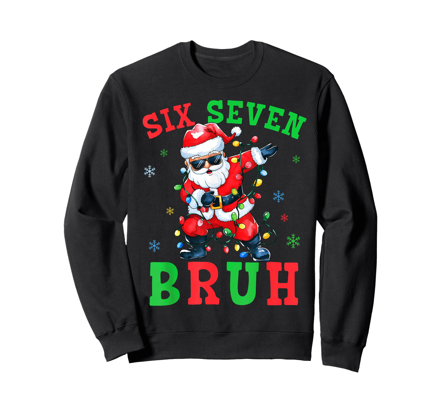 67 Christmas Six Seven Bruh Meme Santa Dabbing Christmas 6 7 T-Shirt