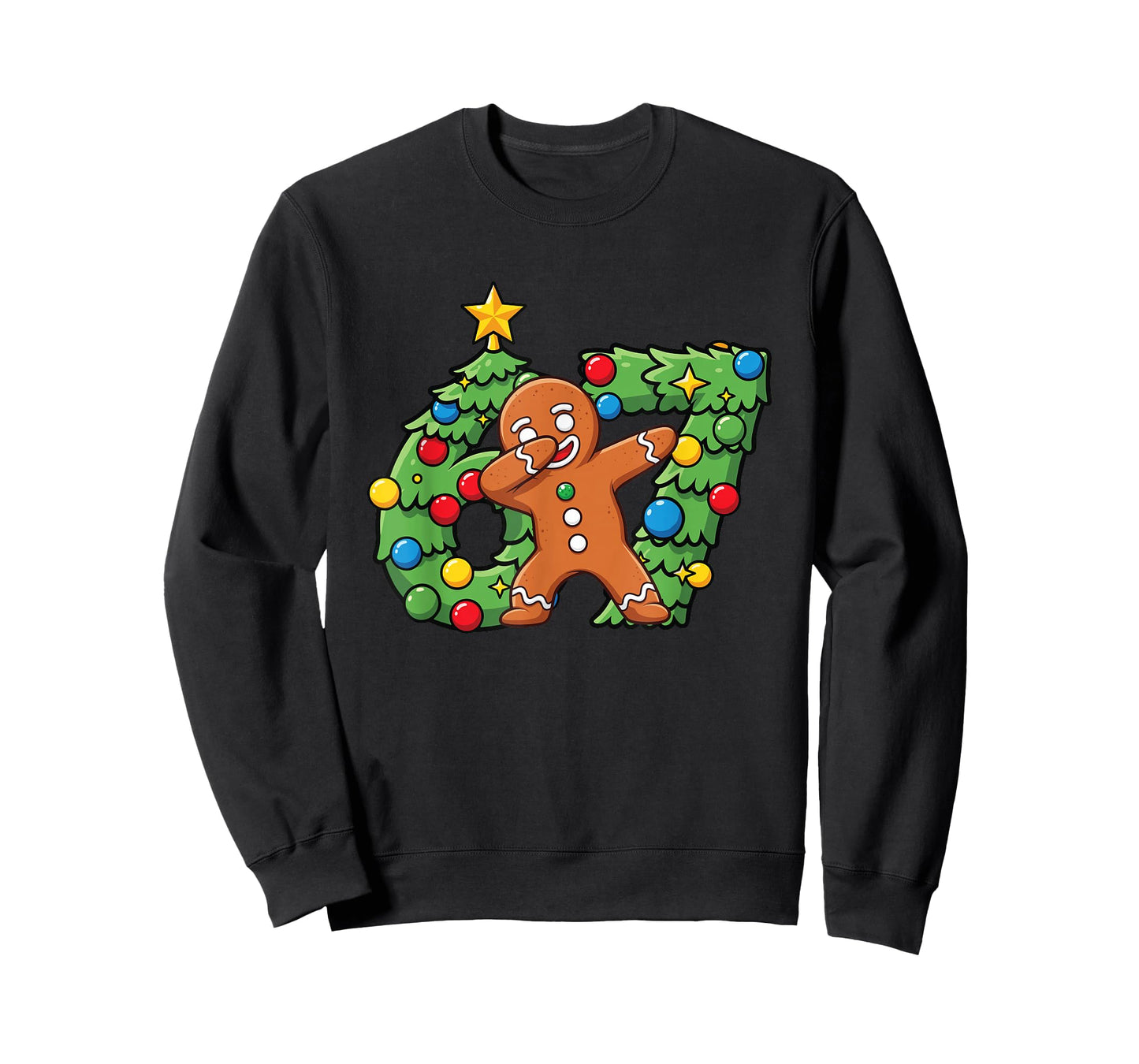 Dabbing 67 Gingerbread Santa Christmas Men Xmas Cookie T-Shirt