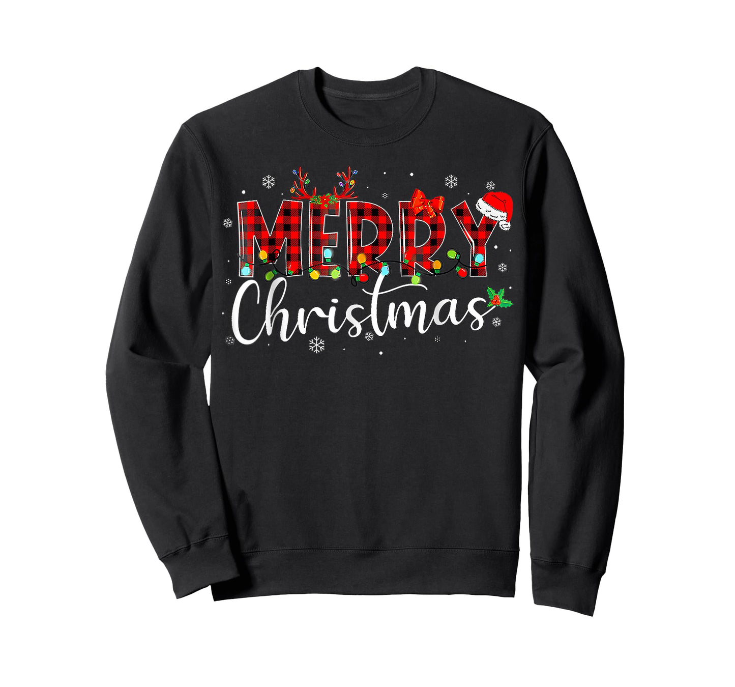 Merry Christmas Buffalo Plaid T-Shirt