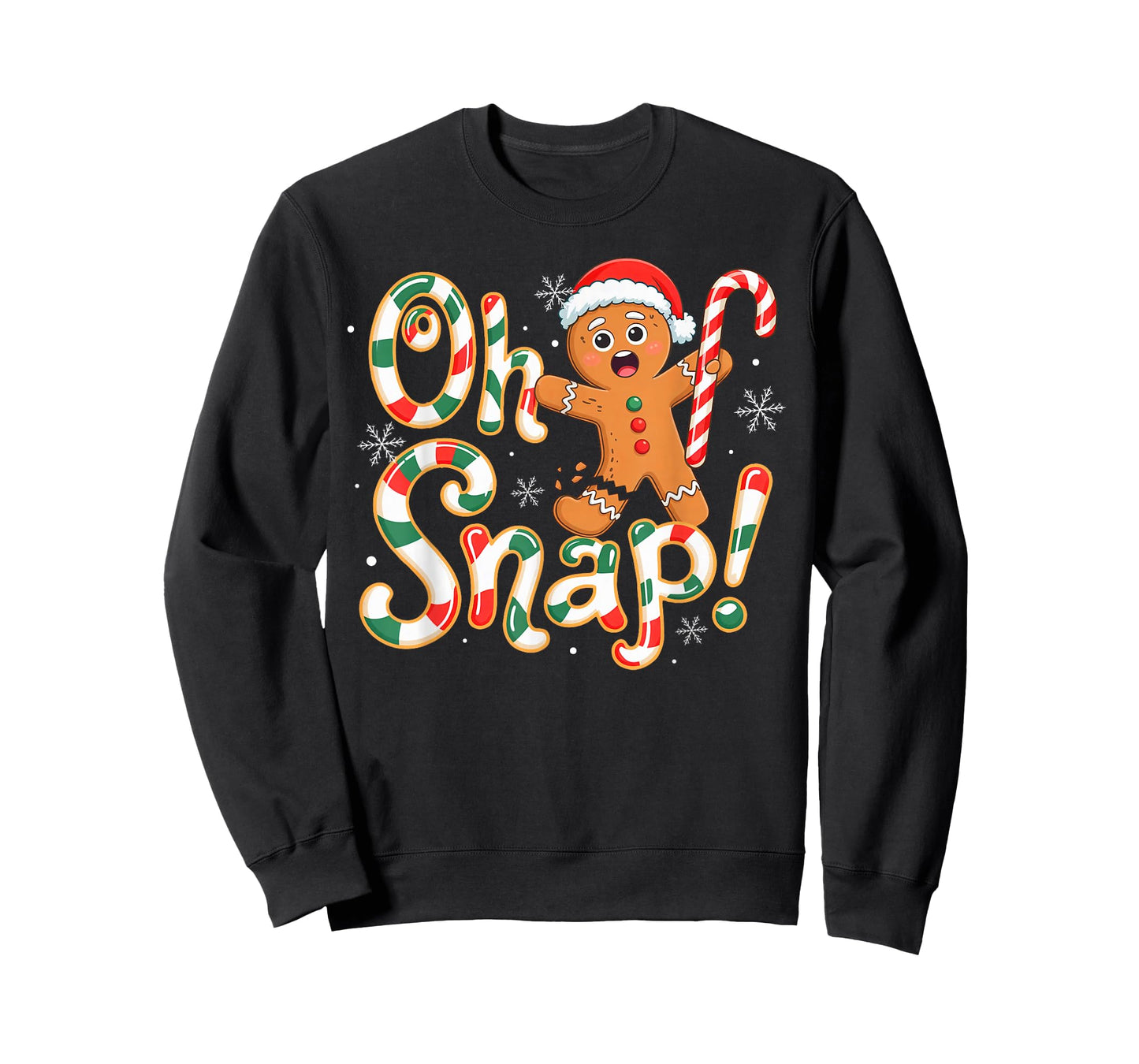 Oh Snap Gingerbread Man for Women Boys Girls Kids Christmas T-Shirt