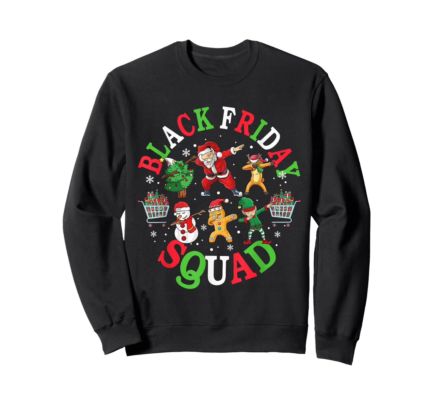 Christmas Black Shopping Funny Dabbing Squad Friday Shopping T-Shirt