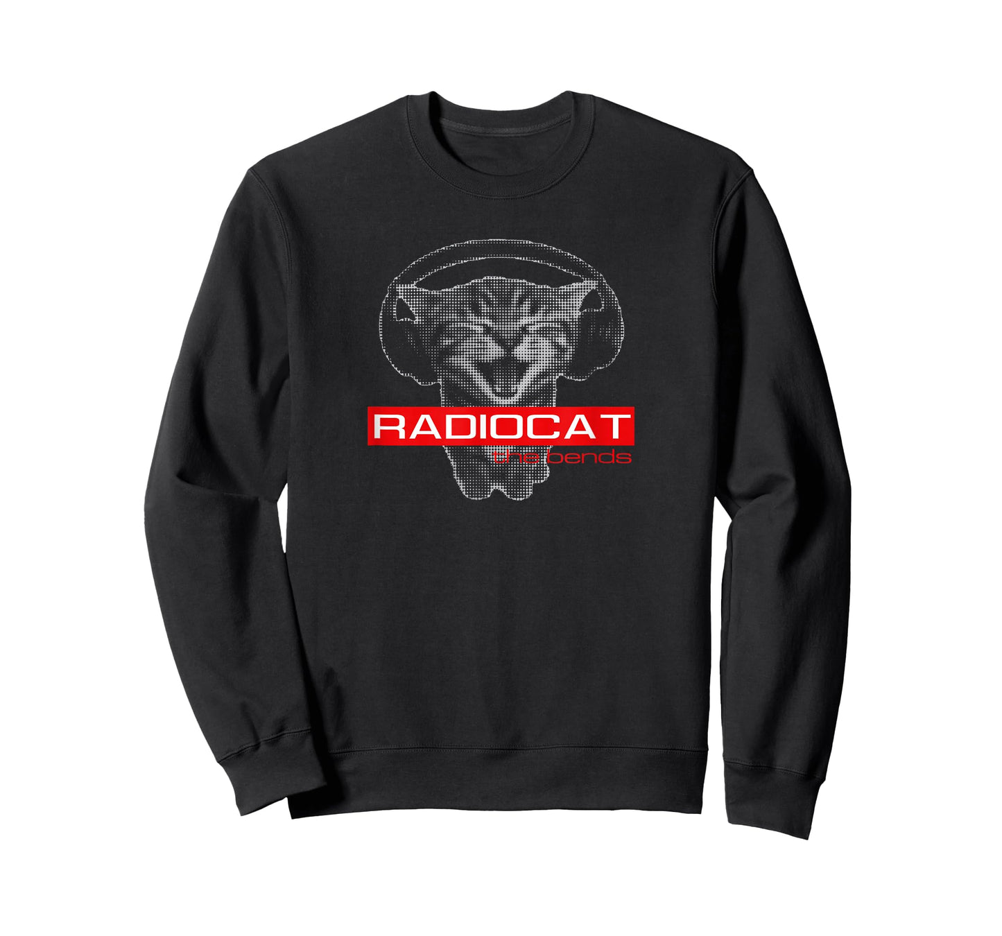 Radiocat The Bends Funny Music Meme Cat Lover for Men Women T-Shirt