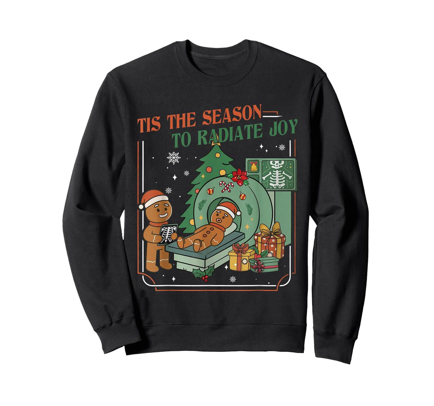 Radiology Technologist Christmas Gingerbread X-ray Holiday T-Shirt