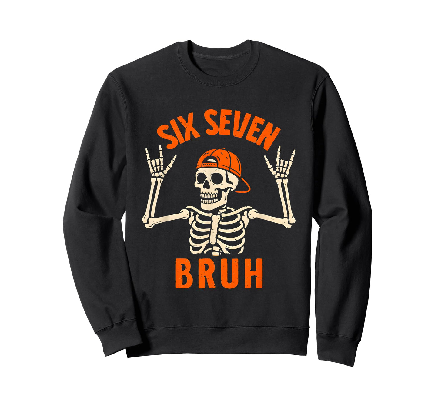 67 Meme 6 7 Funny Halloween Skeleton Rock On Six Seven Bruh T-Shirt