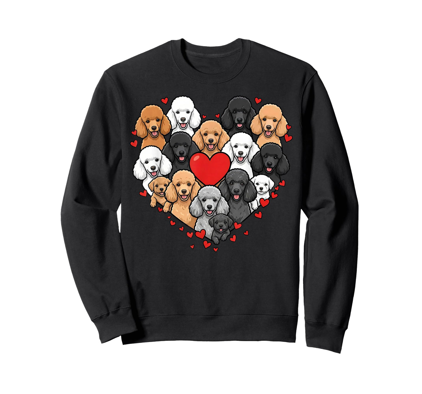 Cute Poodle Heart Love Dog Pet Valentine T-Shirt
