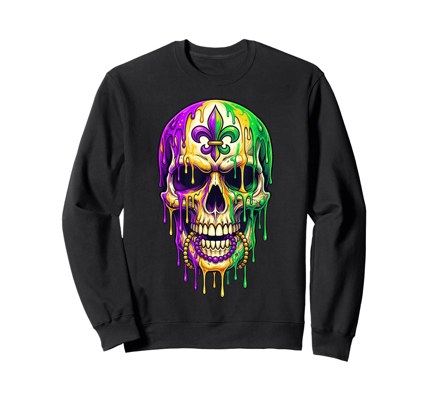 Mardi Gras Skull Fleur de Lis Voodoo New Orleans Doctor T-Shirt