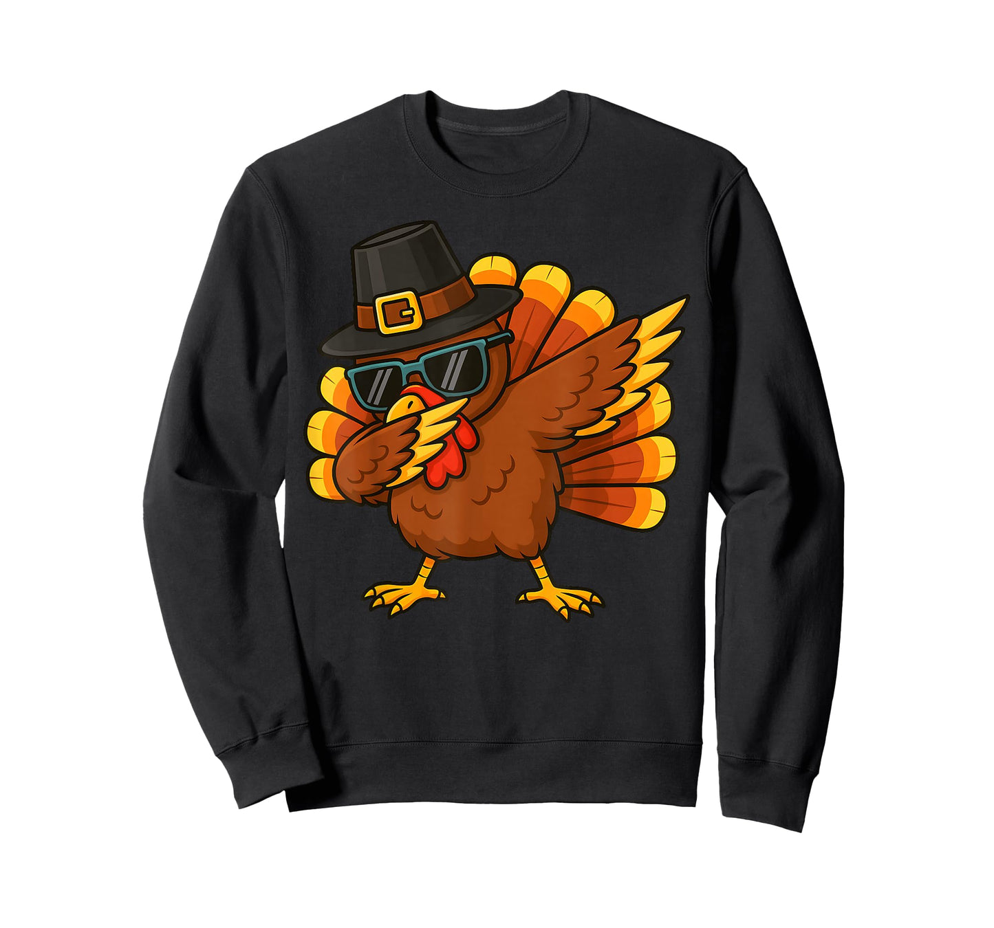 Thanksgiving Day Pilgrim Funny Dab Dabbing Turkey Boys Men T-Shirt