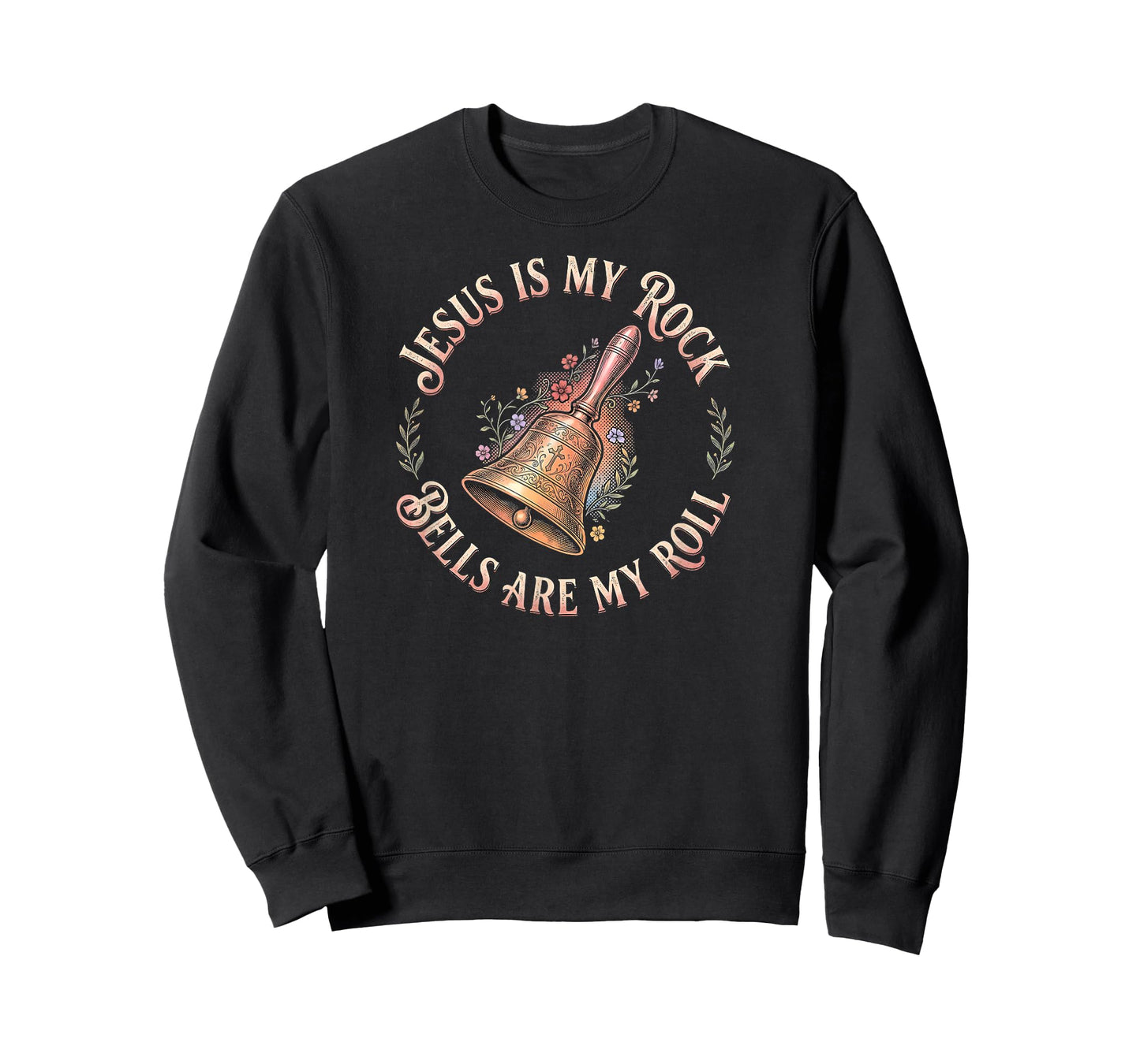 Jesus is My Rock Bells are My Roll Funny Handbell Choir T-Shirt