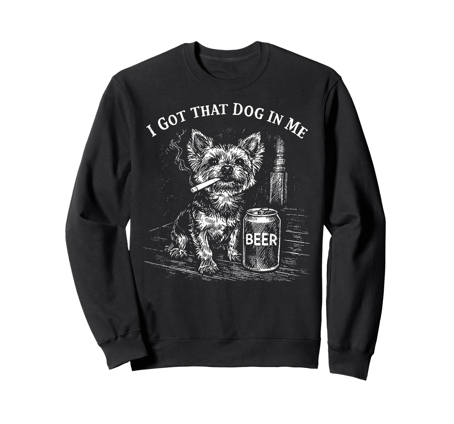 I Got That Dog in Me Funny Yorkie Smoking Cigarette Meme T-Shirt