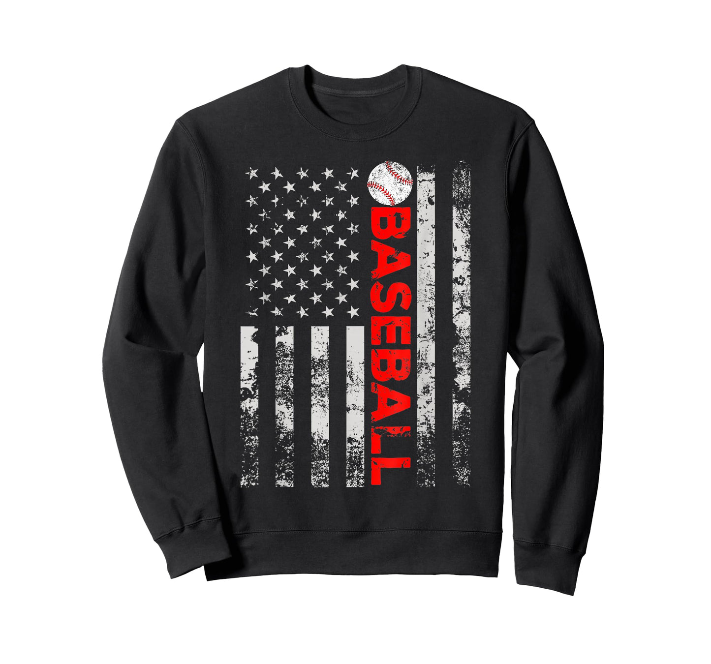 American Flag Baseball Team Baseball Player Funny Baseball T-Shirt