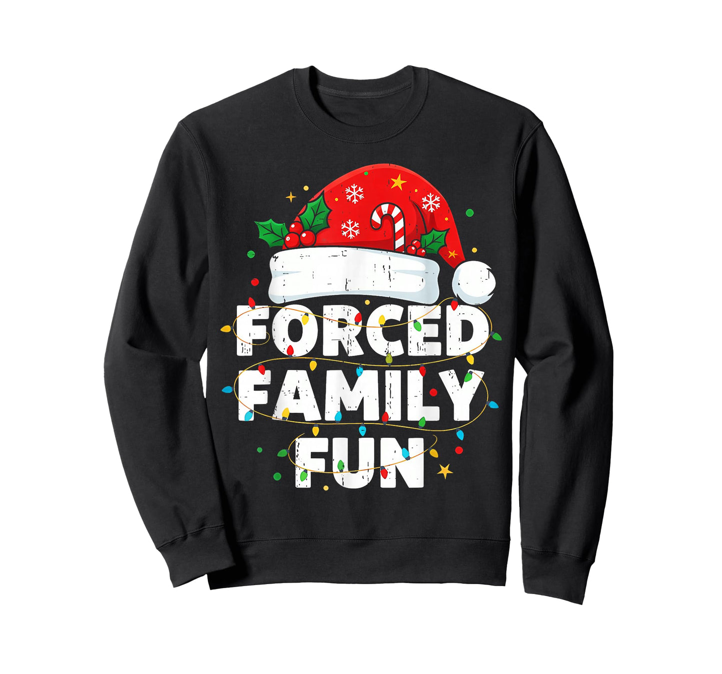 Funny Forced Family Christmas Shirt Funny Xmas Men Women T-Shirt