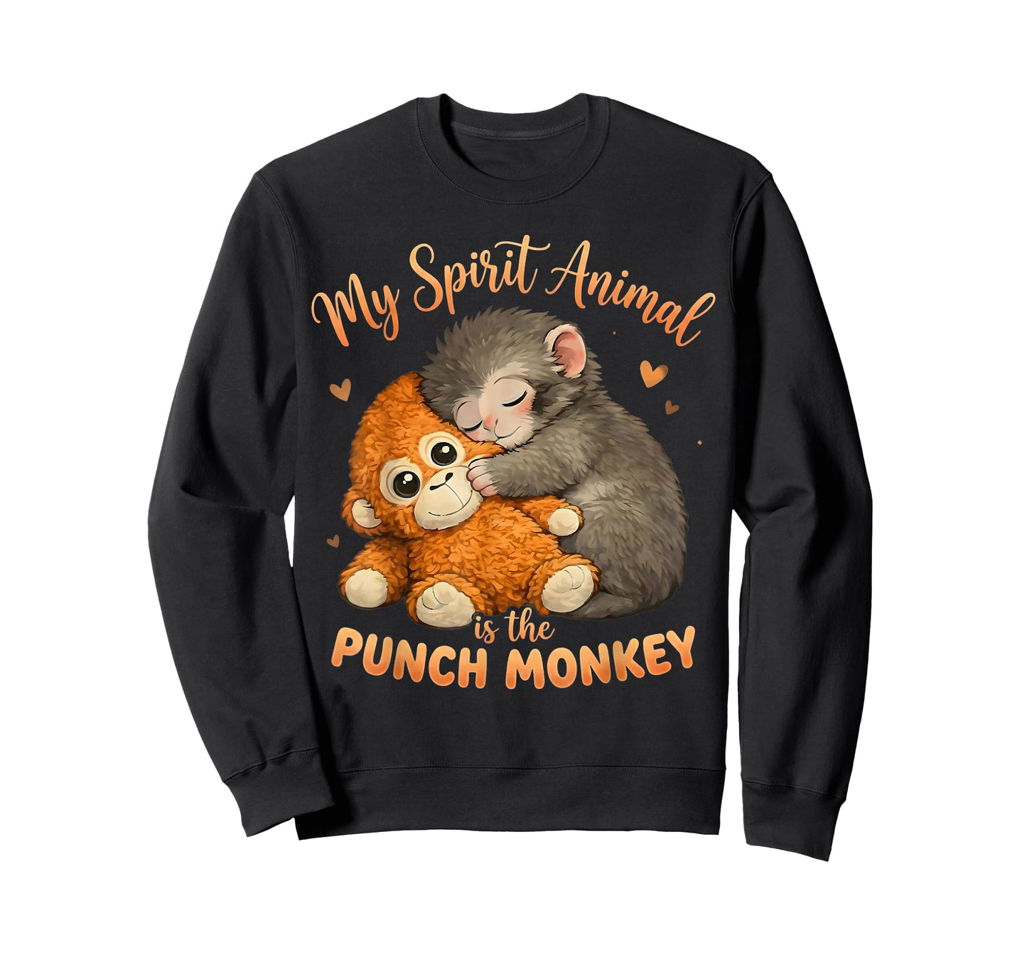 My Spirit Animal is The Punch Monkey Plush Hugging Cute T-Shirt