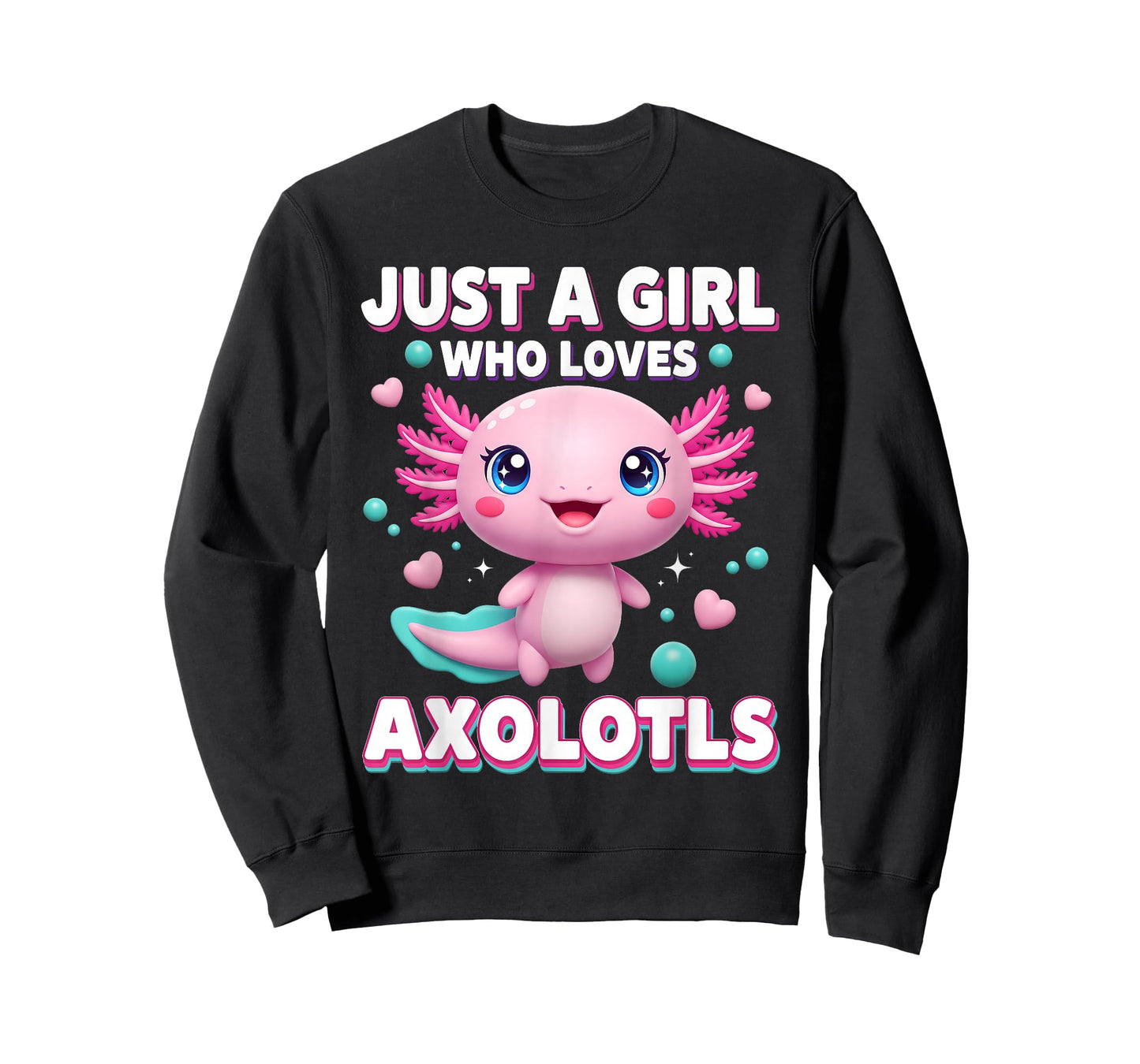Axolotl Girls Kawaii Just a Girl Who Loves Axolotls Kids T-Shirt