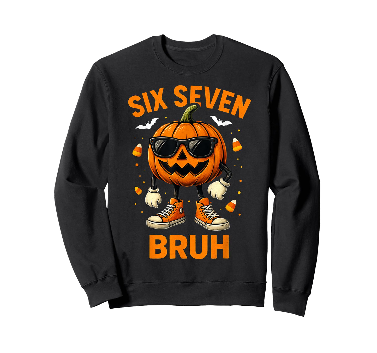 67 Halloween Funny Six Seven Meme Brainrot Pumpkin Kids Bruh T-Shirt