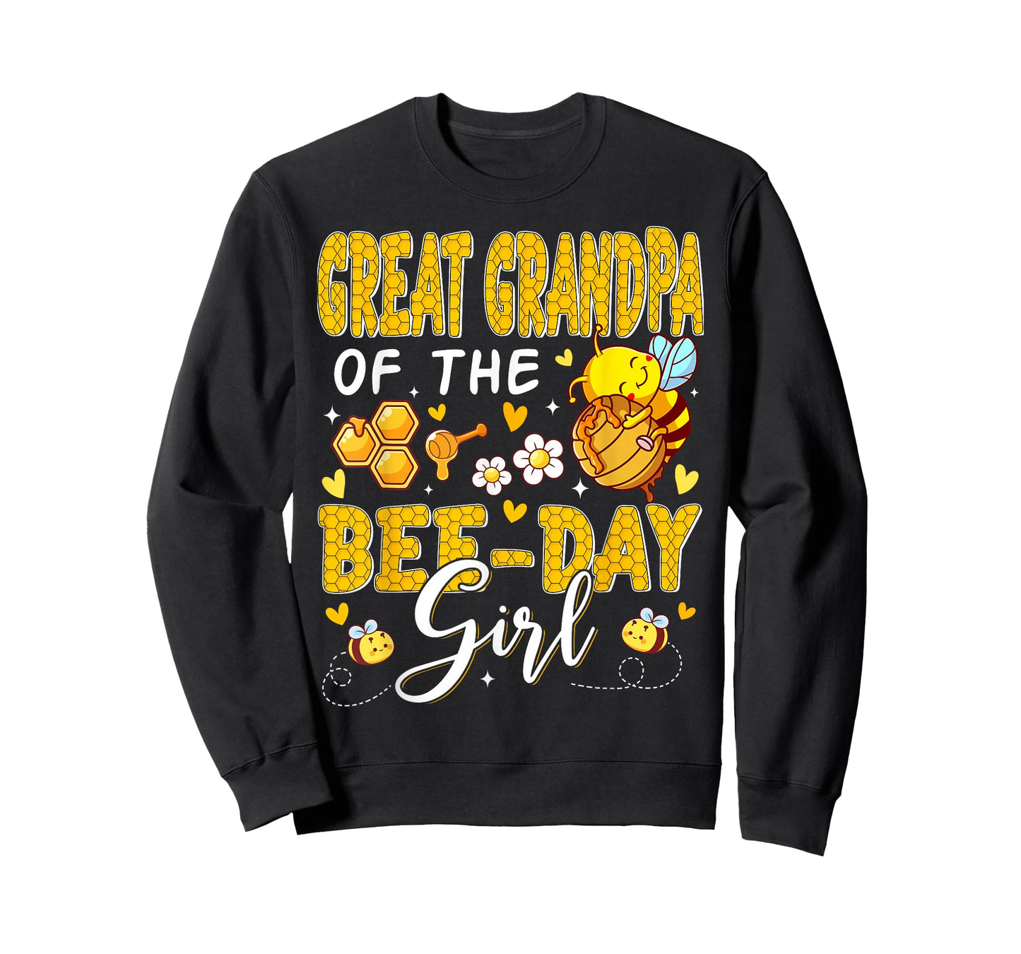 Great Grandpa of The Bee Day Girl Flower Birthday Family T-Shirt