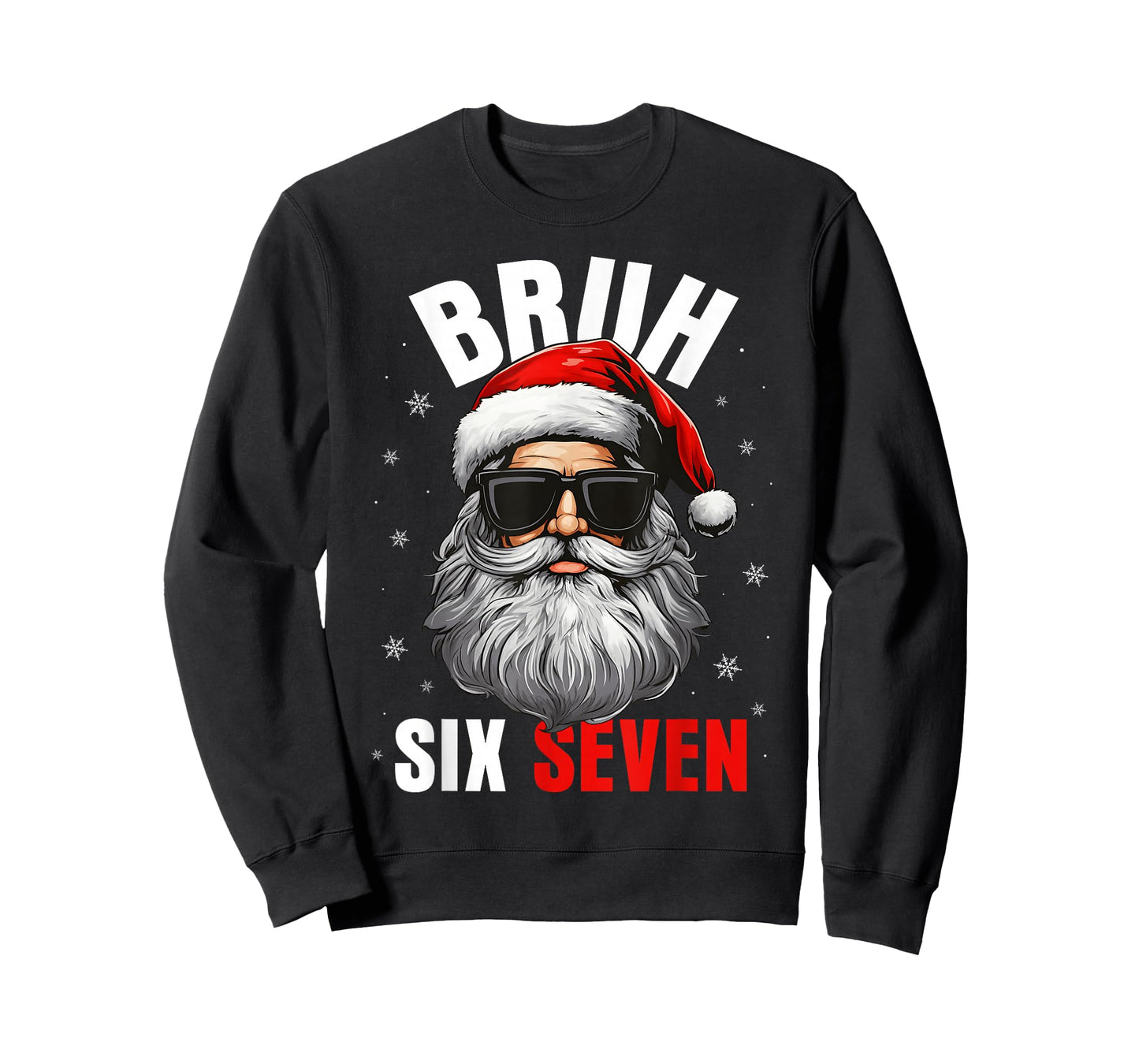 Six Seven Christmas Bruh Santa Boys Men Funny Meme Gen Alpha T-Shirt
