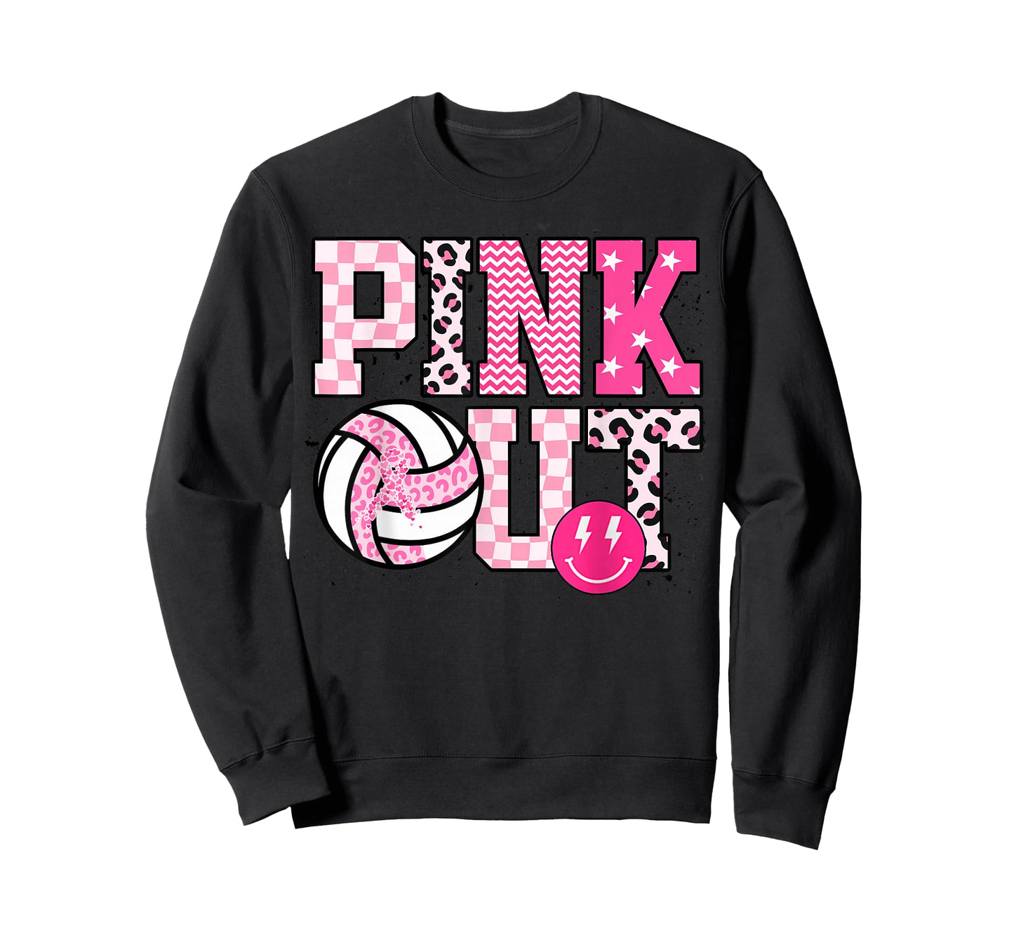Pink Out Volleyball Breast Cancer Awareness Women Outfit T-Shirt