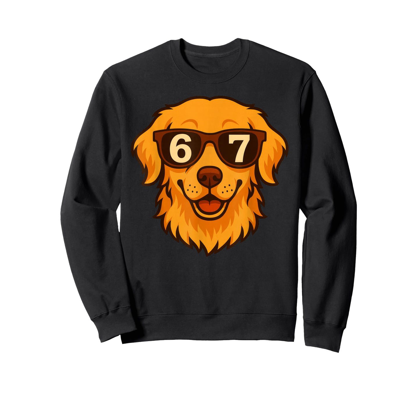 Funny Golden Retriever Dog Sunglasses 67 Six Seven Meme T-Shirt