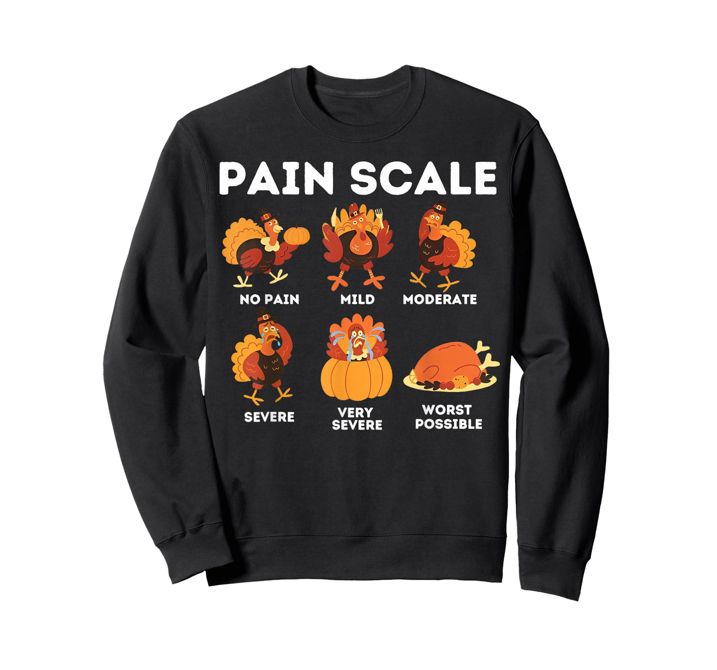 Pain Scale Turkey Funny Nurse Thanksgiving ICU Nurse T-Shirt