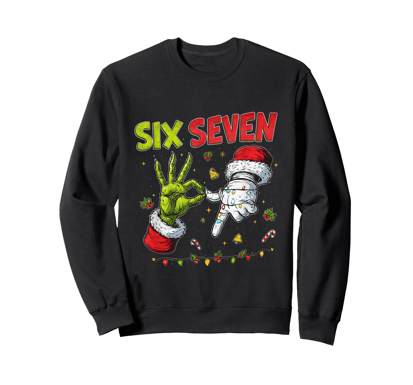 Funny Mean Guy Christmas Viral 6 7 Trending Six Seven Meme T-Shirt