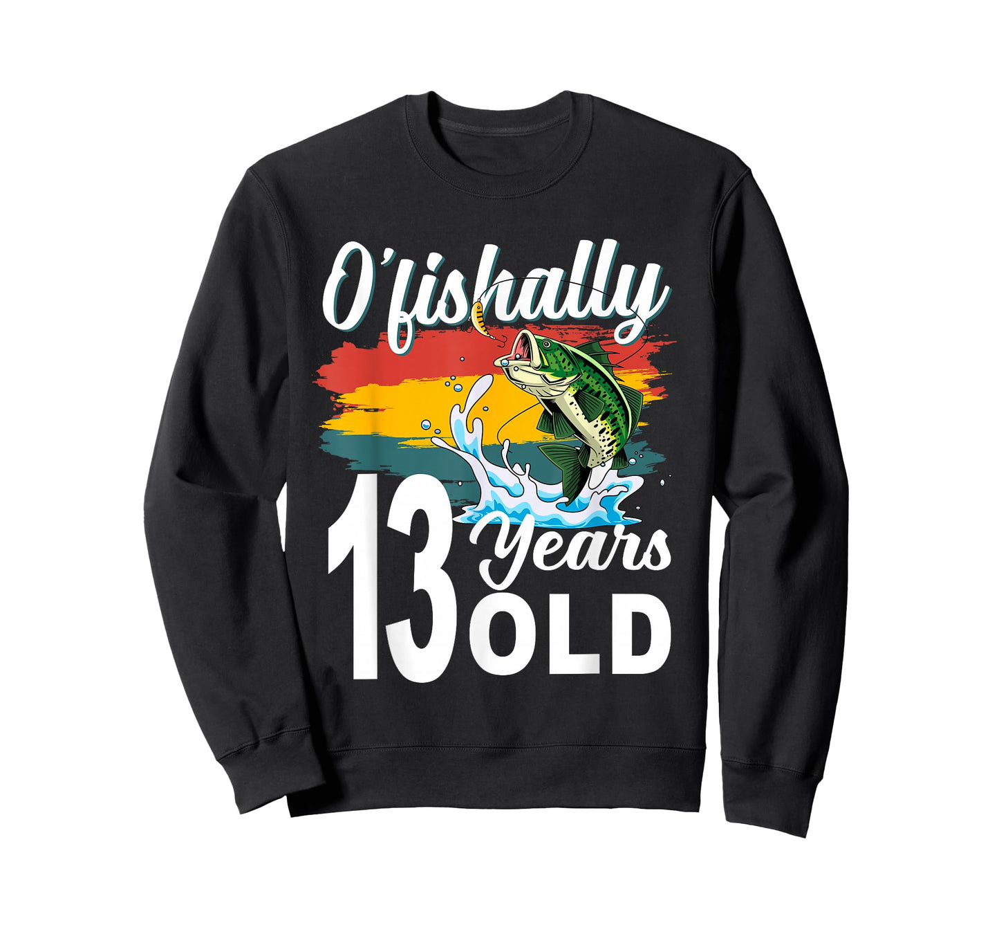 O’fishally 13 Years Old Birthday Boy Fishing Themed Party T-Shirt