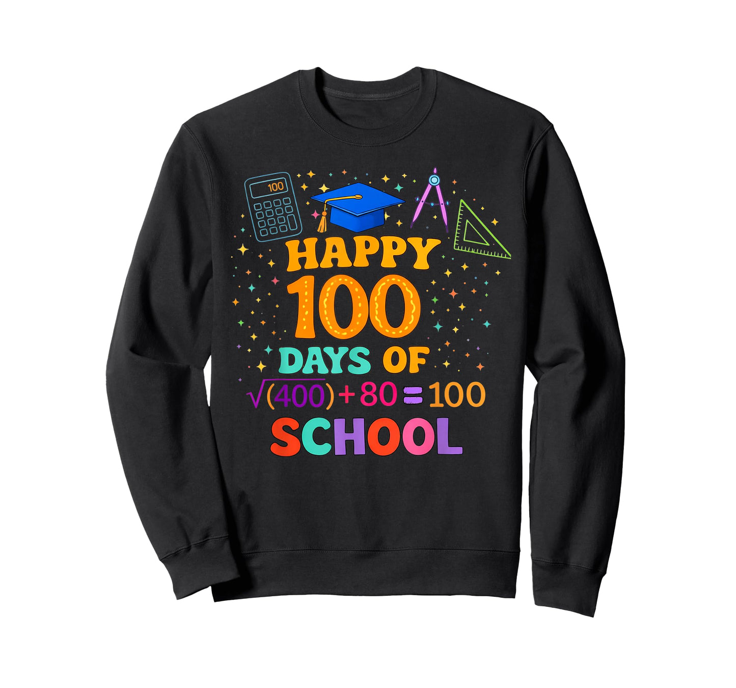 100th Day of School Teacher 100 Days Math Formula T-Shirt