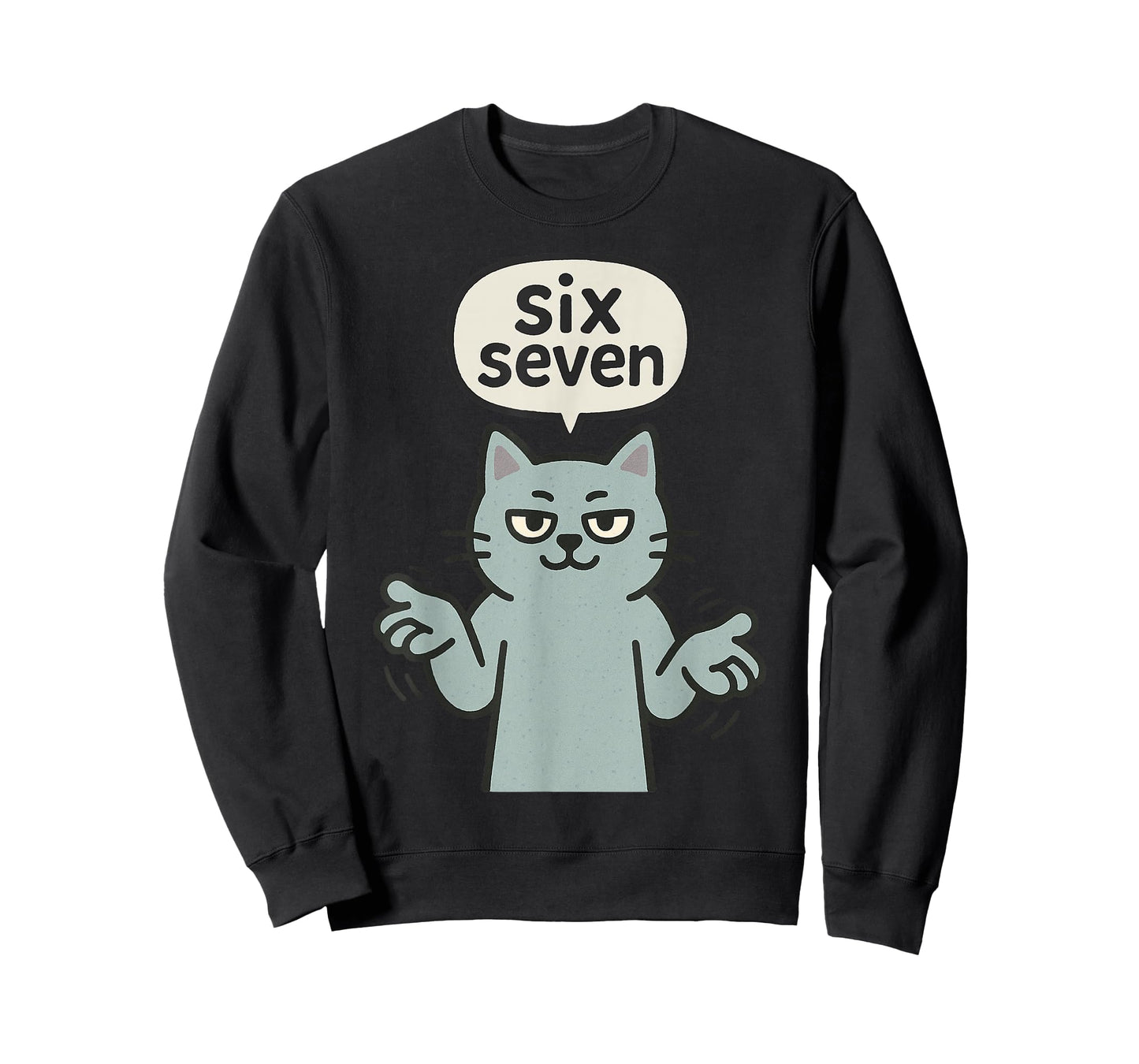 67 Six Seven 6-7 Cat - Gaming Brainrot Slang Meme T-Shirt