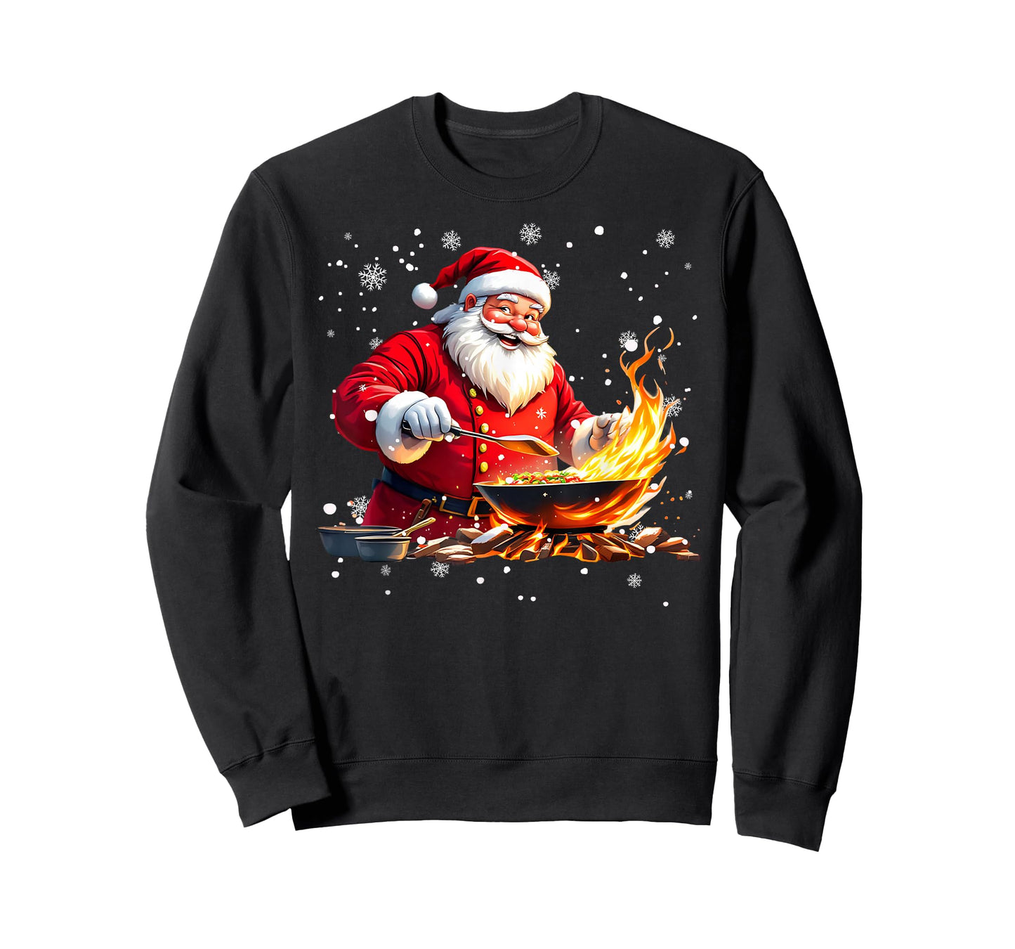 Santa The Busy Chef – Holiday Kitchen Master T-Shirt