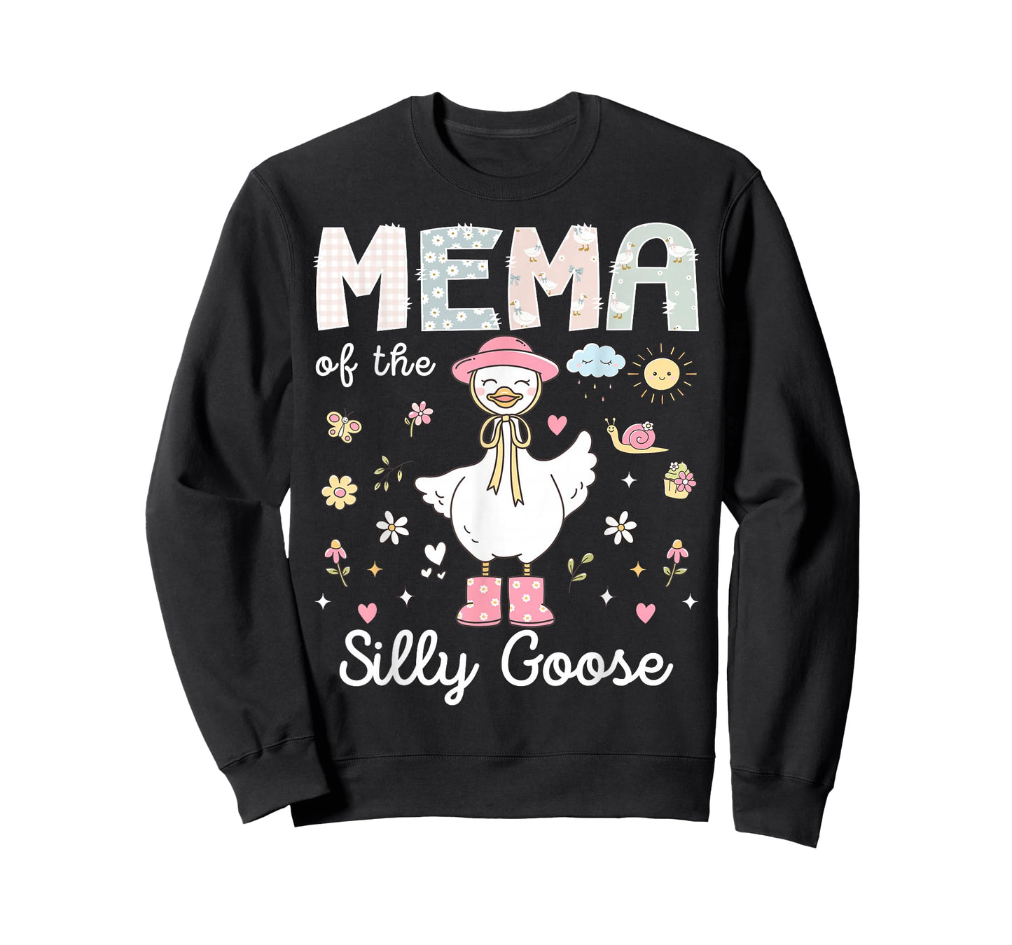 Mema of The Silly Goose 1st Birthday Girl Family Matching T-Shirt