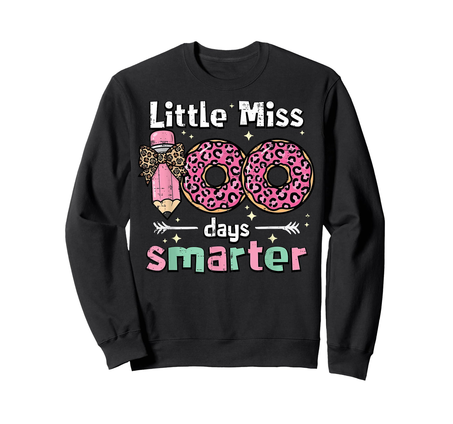 Little Miss 100 Days Smarter 100th Day of School Girls Kids T-Shirt