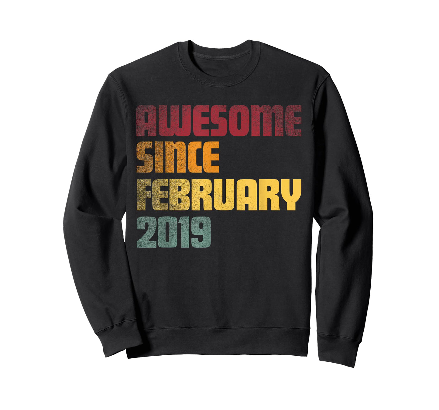 Awesome Since February 2019 7th Birthday - Vintage T-Shirt