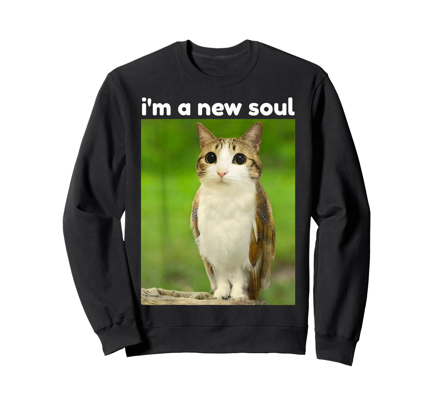 Meowl Brainrot Funny Meme Cat Owl Funny Cursed T-Shirt