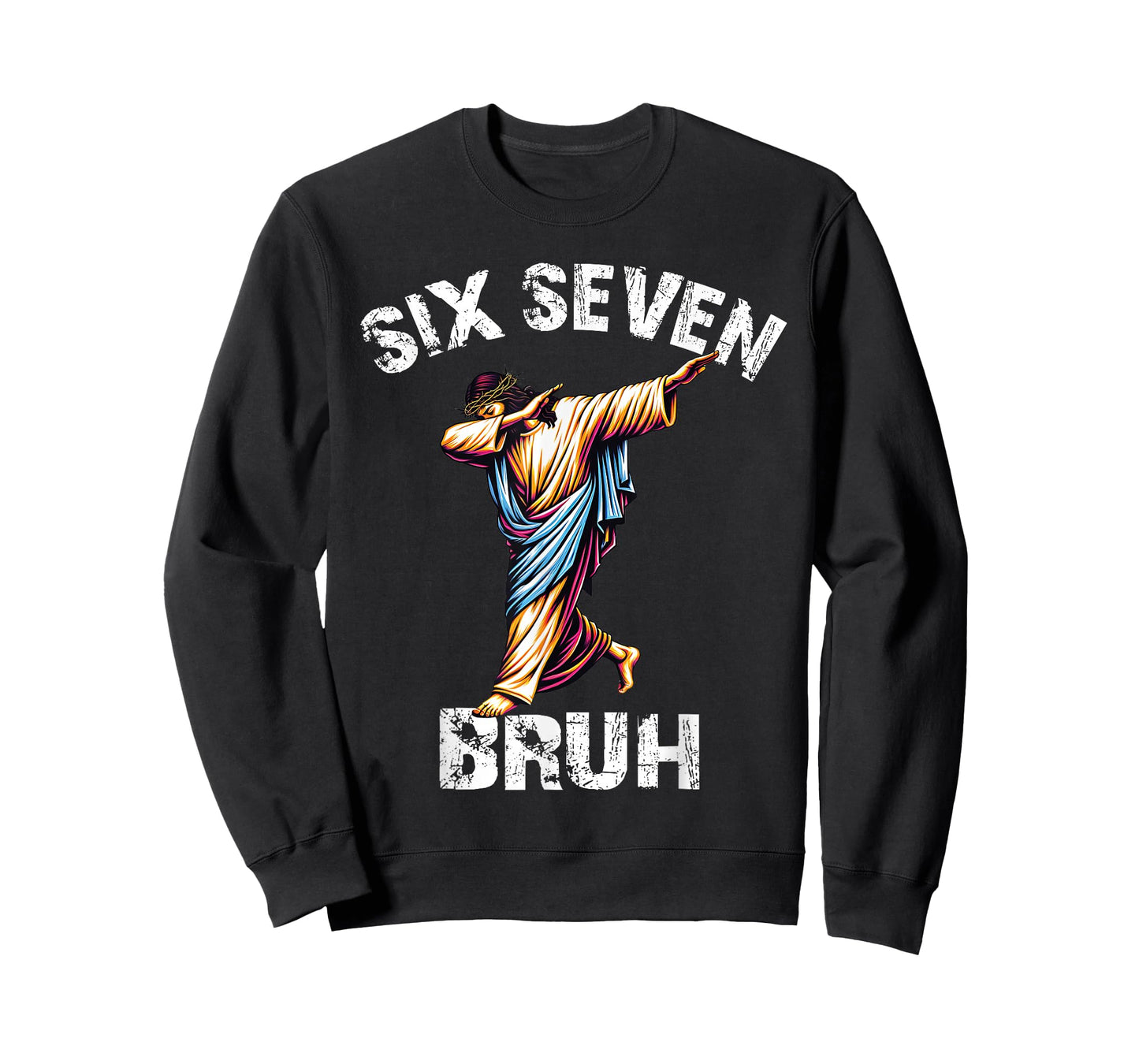 Six Seven Jesus Dabbing Christmas 6 7 Meme 67 Kids Boys Men T-Shirt