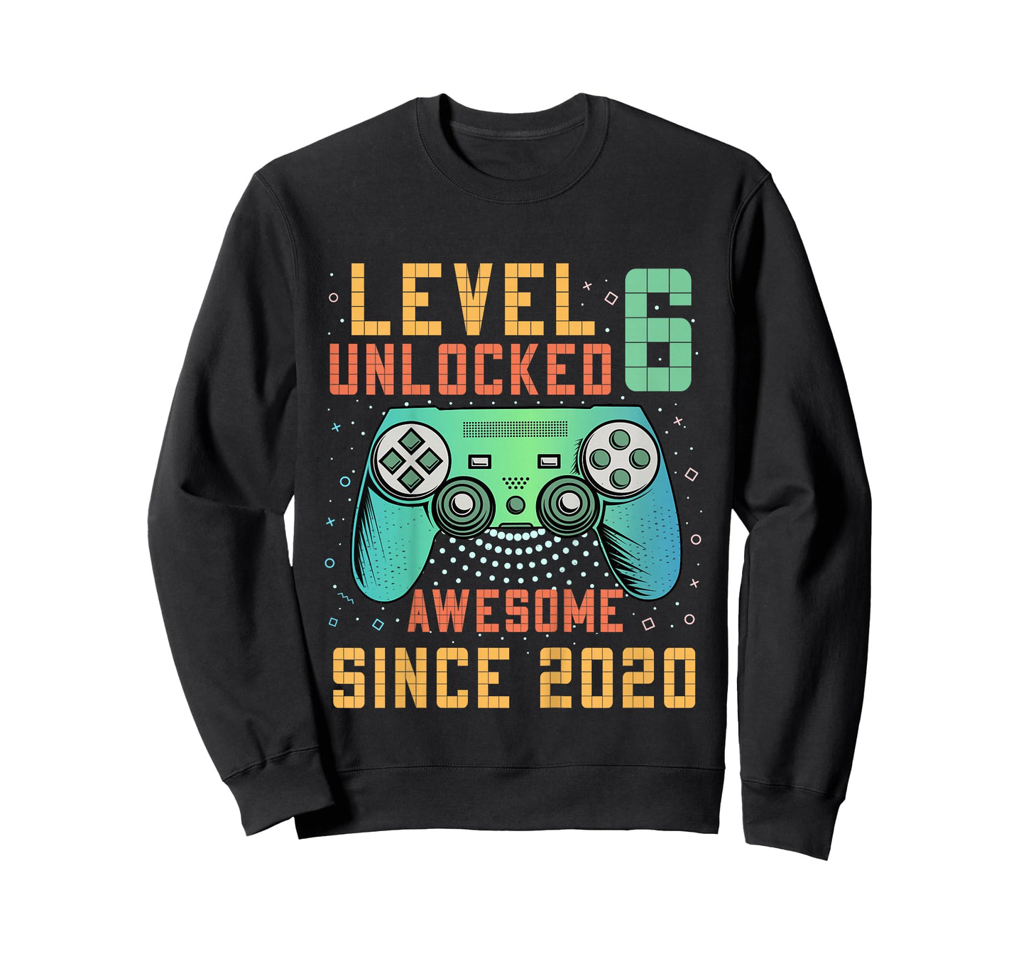 Kids Level 6 Unlocked Awesome Since 2020 6th Birthday Boy T-Shirt