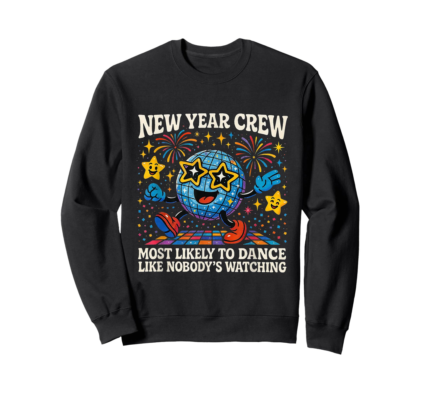 New Year Crew Most Likely to Dance Retro Party T-Shirt
