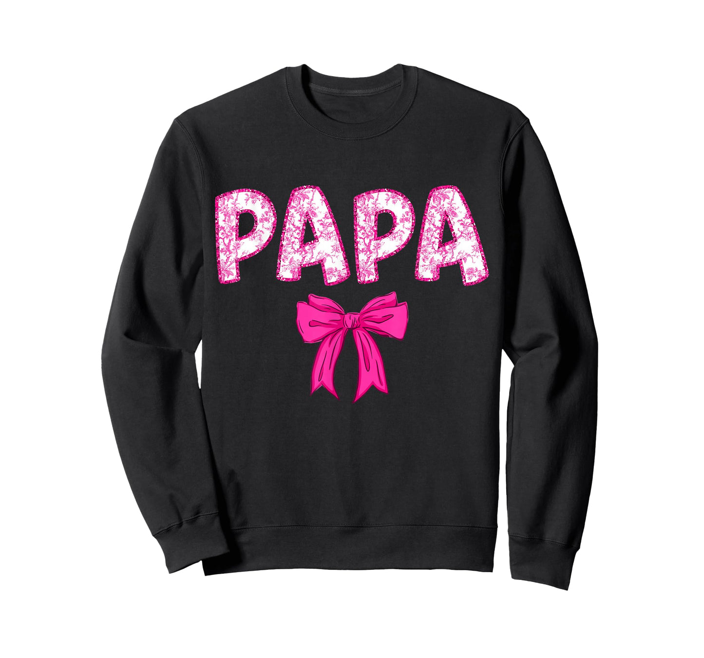 Papa Birthday Squad Matching Pink Bow Family Birthday Crew T-Shirt